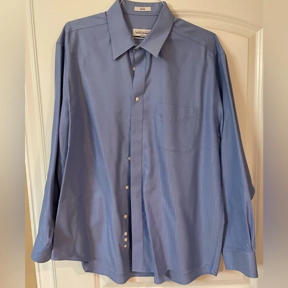 mens dress shirts 17.5 34 35 Geoffrey Beene Mens Gray Regular-Fit Stretch Flex Dress Shirt XL 17-17.5 34-35, Men's